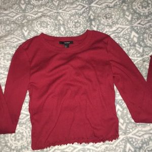 Long sleeve crop top